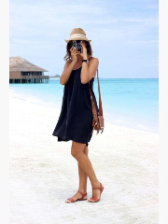 Straw Sun Hat Short Brim Panama Travel Fedora Roll Up Beach Cap UPF 50+ main image 4
